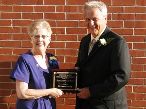 Jim Braunschweig receiving an award